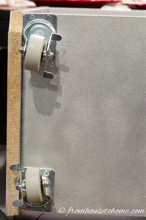 diy steel cabinets casters|roll casters on metal cabinet.